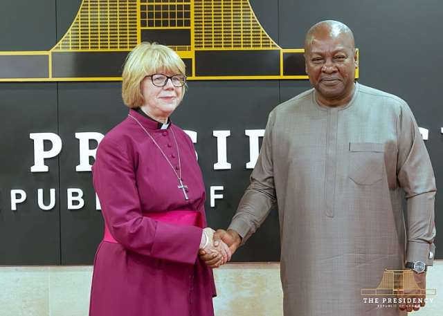 Archbishop of Canterbury pays courtesy call on President Mahama at Jubilee House